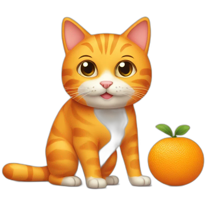 orange-cat-cleaning-orange-cat emoji
