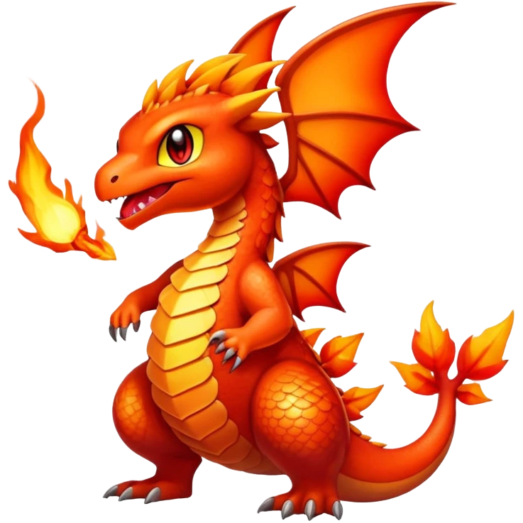 Fiery Pokémon-Fakémon-creature emoji