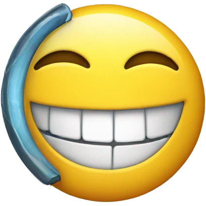 Smiley face laughing a little  emoji