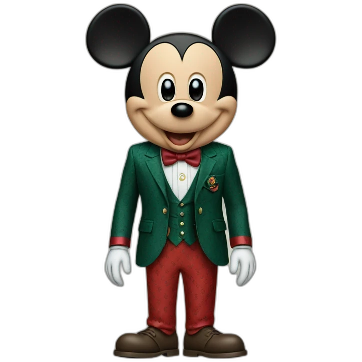 mickey mouse in a gucci suit emoji