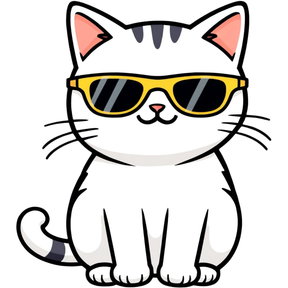 Cat with sunglasses emoji