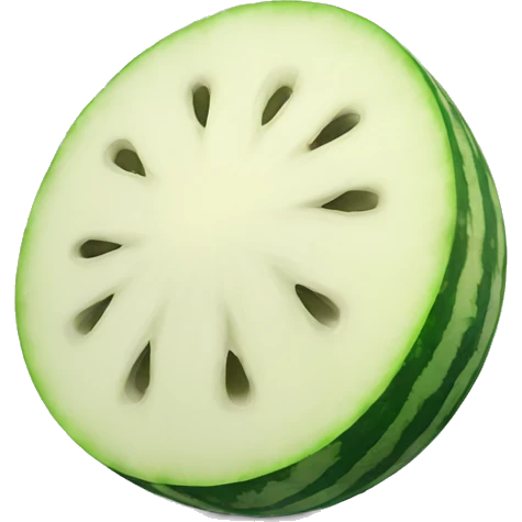 white watermelon emoji