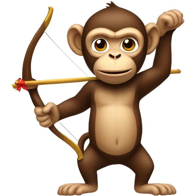 Monkey with bow emoji