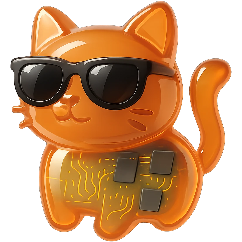 Cat wearing sunglasses emoji