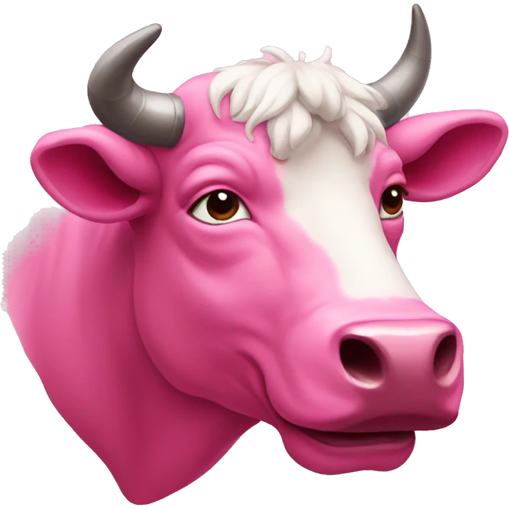 Pink bull emoji