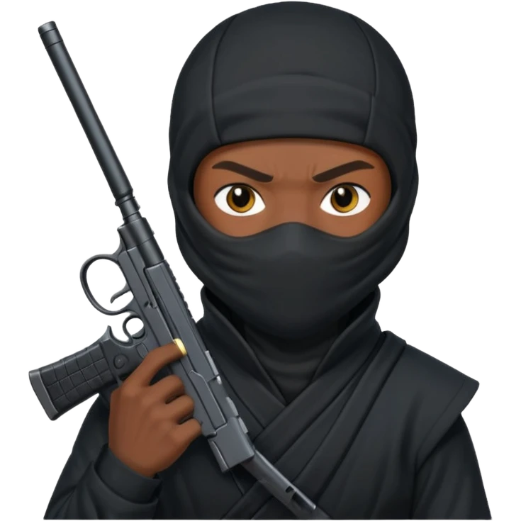 Una persona que sea así 🥷 pero con una pistola  emoji