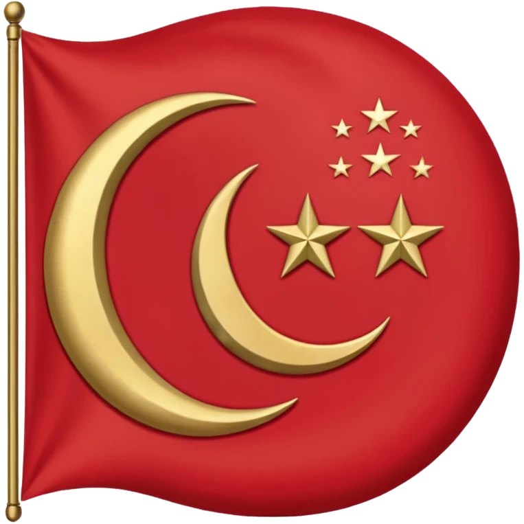 create an ottoman empire flag emoji. the shape of flag is like usual flag emojis alright emoji