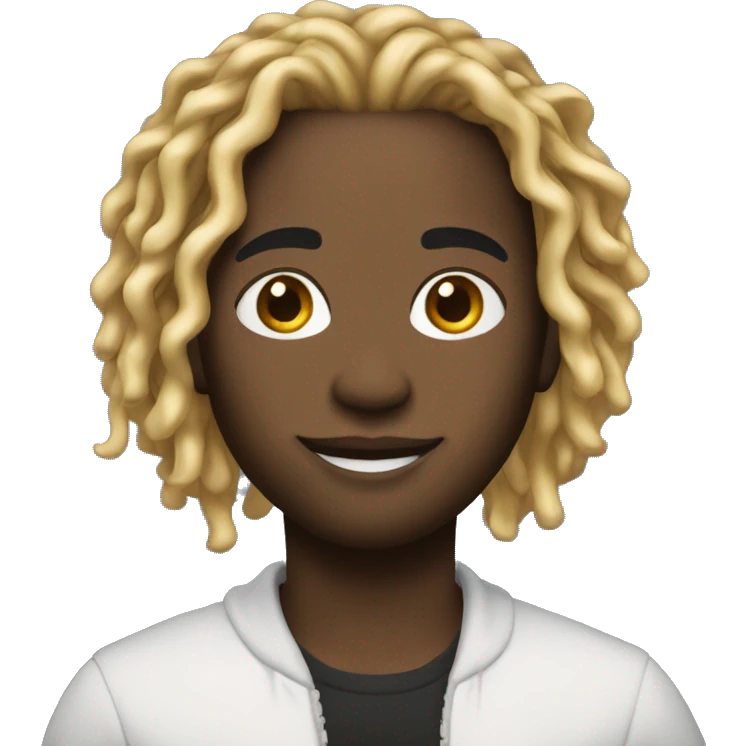 black wick with locs blonde highlights emoji