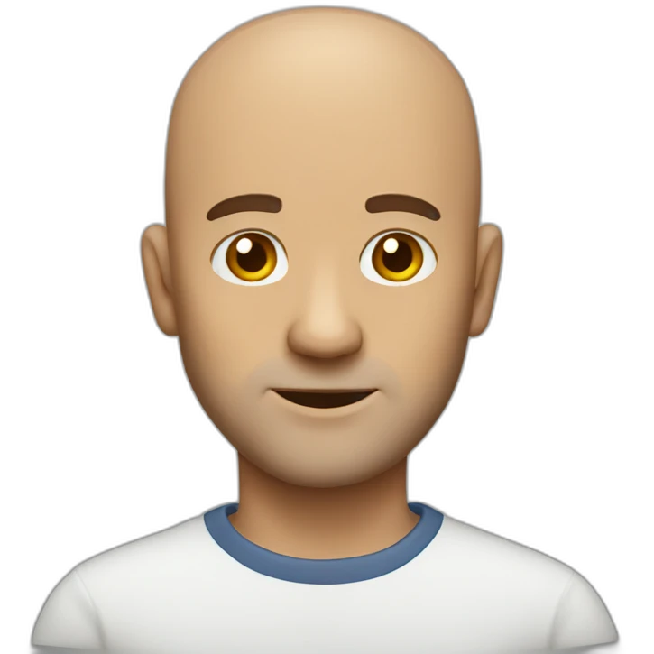 Men with baldness emoji