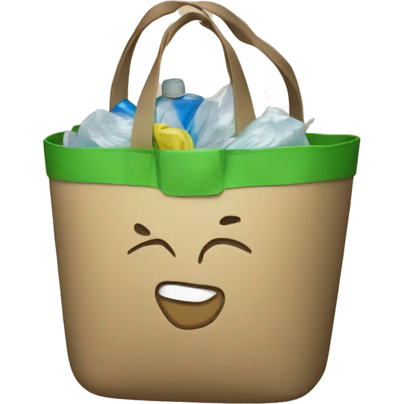 a new bag made with recycle plastic  emoji