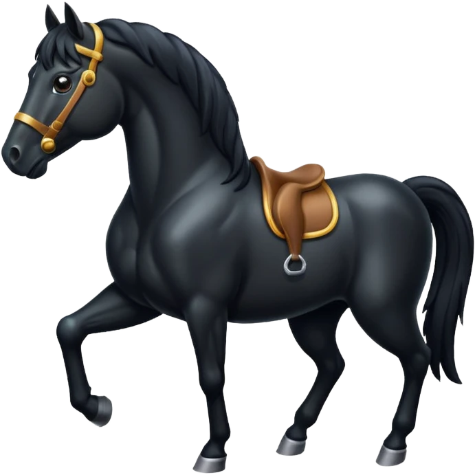 Black horse  emoji