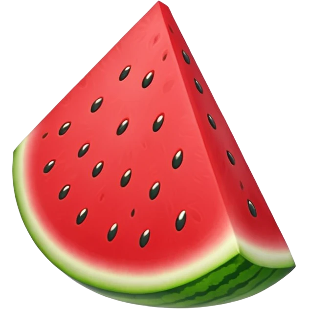 Cartoon Watermelon triangle one slice small sweet  emoji
