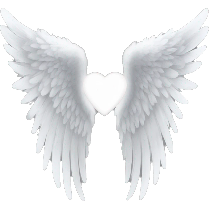 Generate a white angel wings emoji