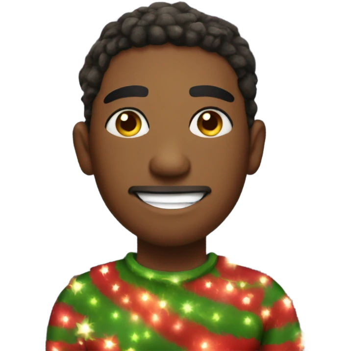 Cosmo with Christmas lights  emoji