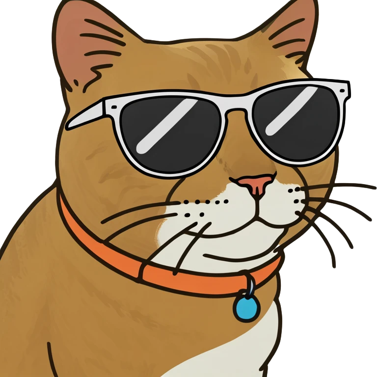Cat with sunglasses emoji