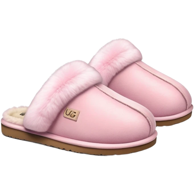 UGG FLUFFY house slippers no logo no text emoji