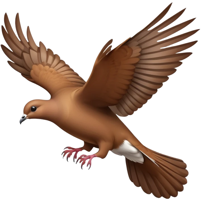 Brown Dove flying  emoji