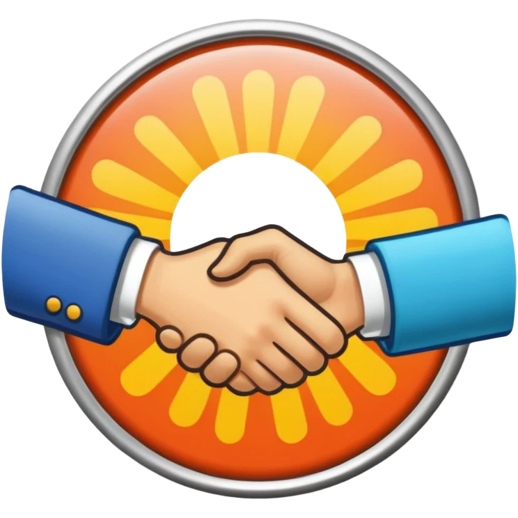 handshake retro style sticker  emoji
