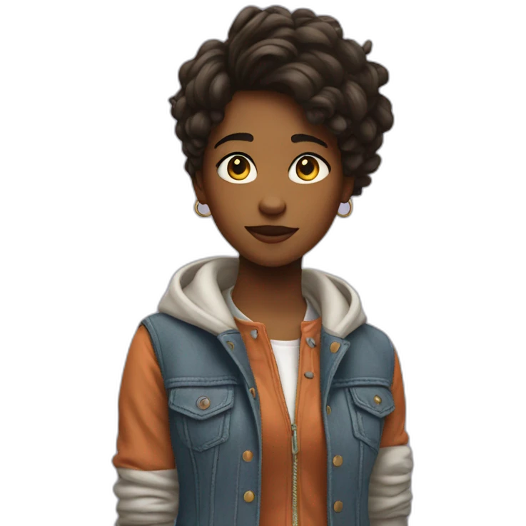 Tomboy with cool pose emoji