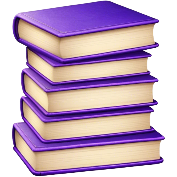 violet 3 books emoji