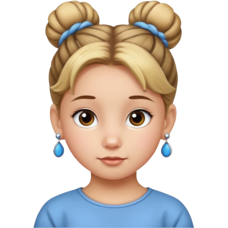 bun haired kid with earrings emoji