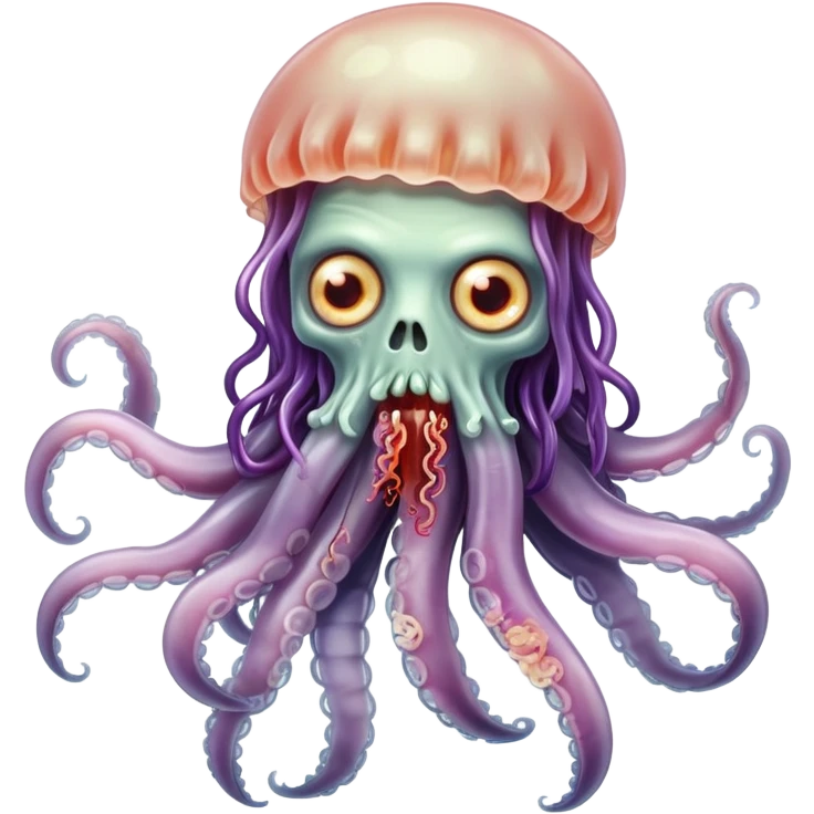zombie eating jellyfish  emoji