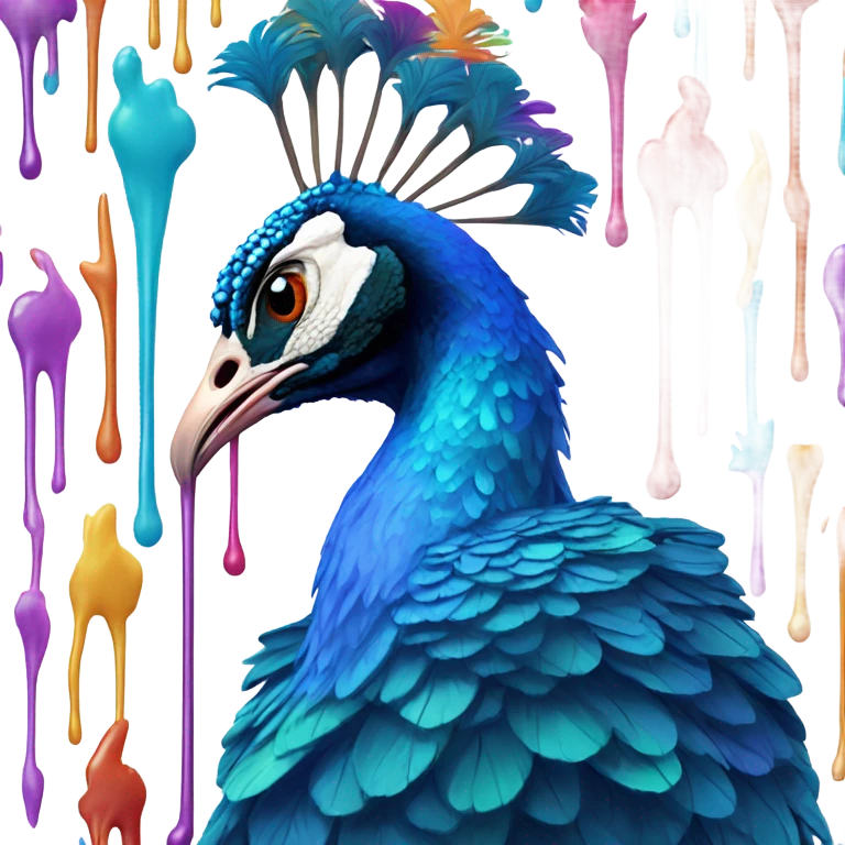 MSNBC peacock logo melted  emoji
