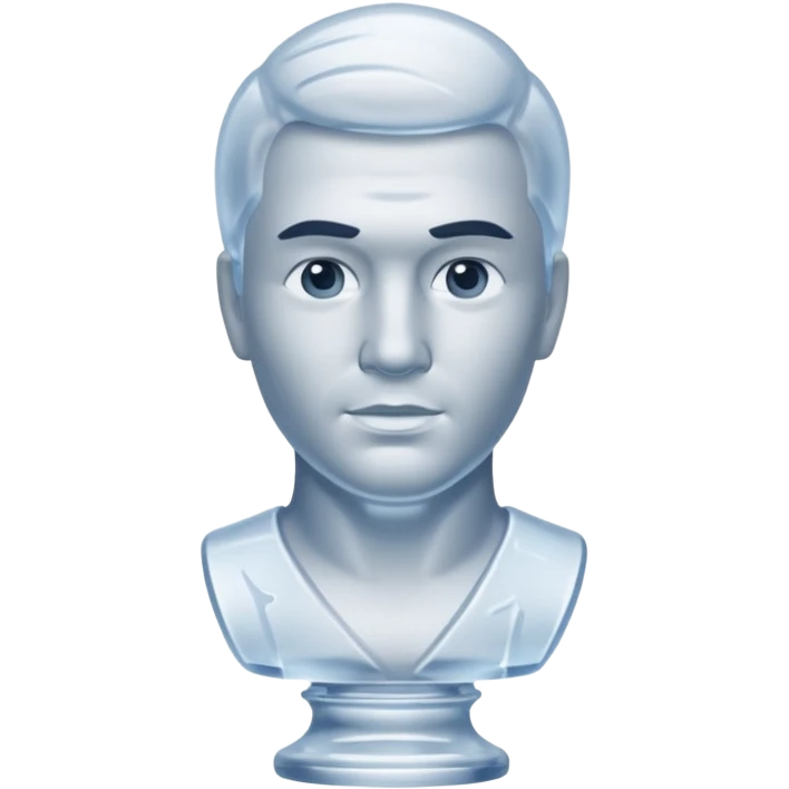 ice Sculpture bust man emoji