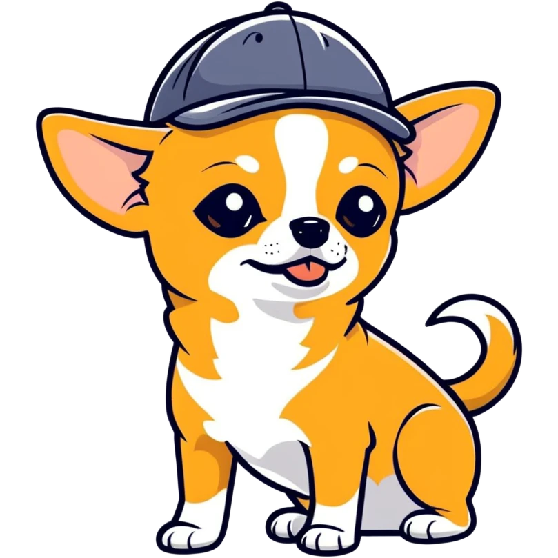Chihuahua Chihuahua with a cap  emoji