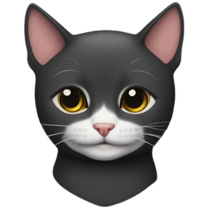 Gato rayado y gato negro emoji