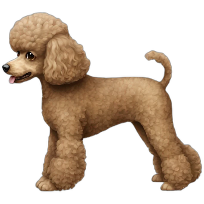 dog Miniature Poodle full body emoji