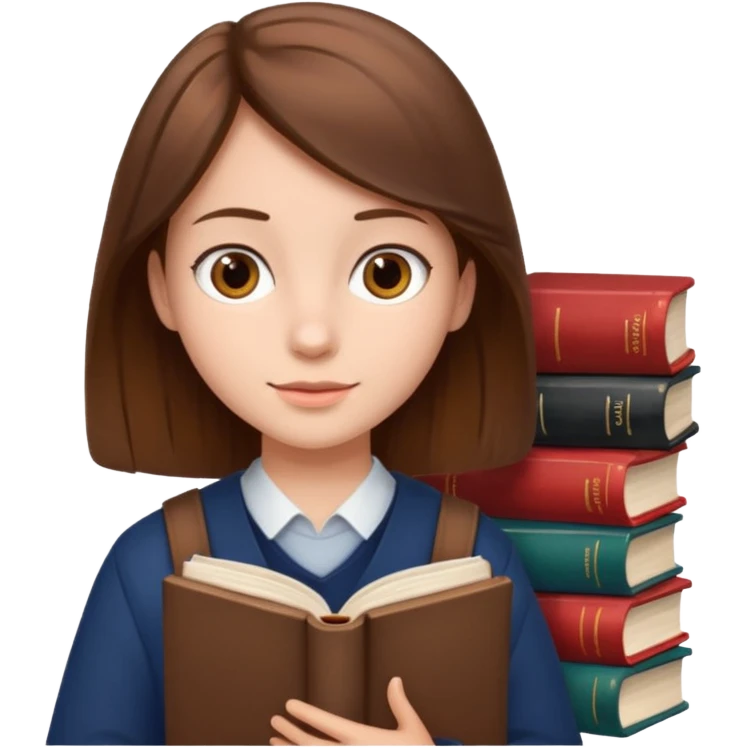 estudiante con libros  emoji