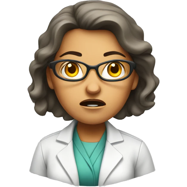 Angry female scientist  emoji