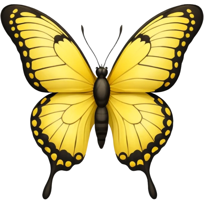 butterfly life cycle yellow colour emoji