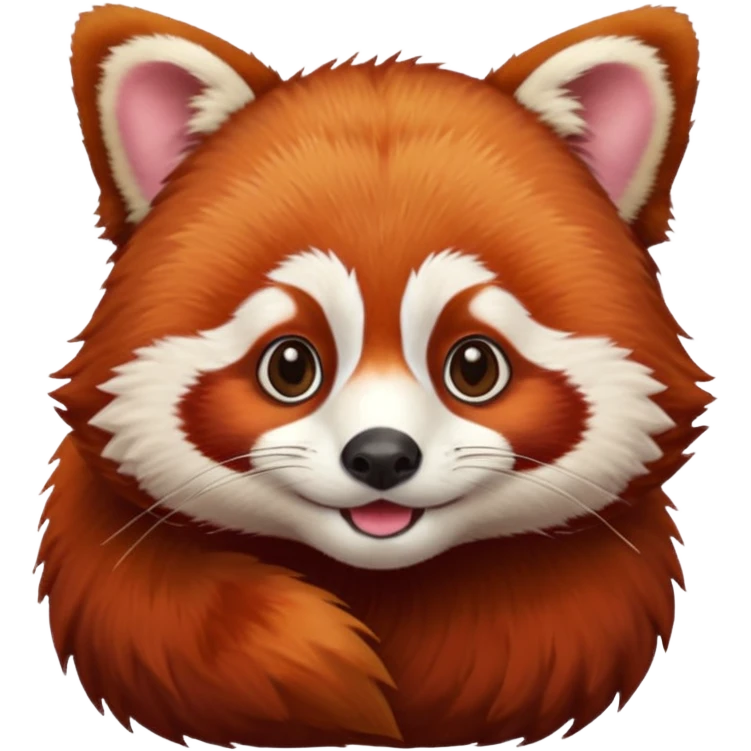 A red panda, thankful for self-care. emoji