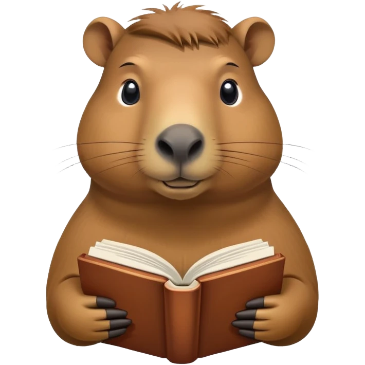 Capybara is studying  emoji