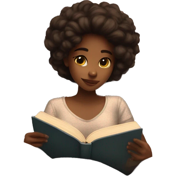 girl reading book in bed aesthetic  emoji