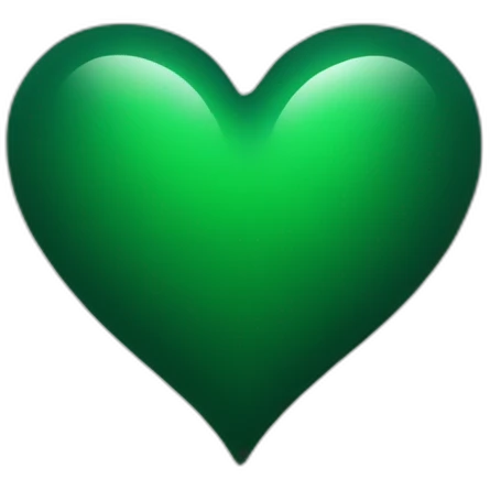 Dark green heart emoji