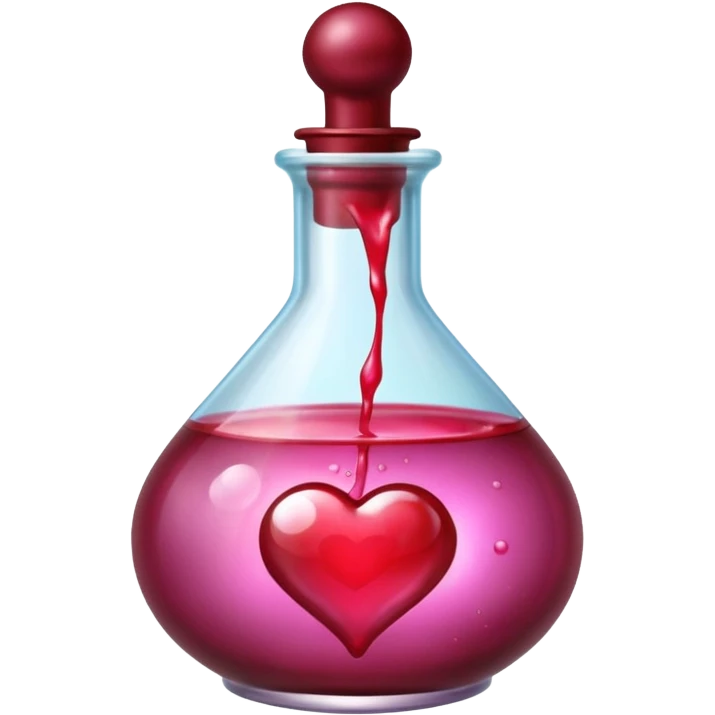 burgundy red love potion emoji