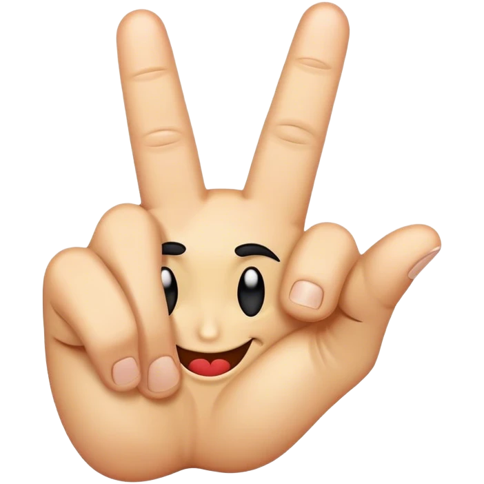 Middle finger with smirk emoji