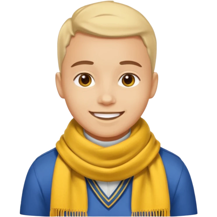 smiling person wearing a yellow Pathfinder club scarf emoji