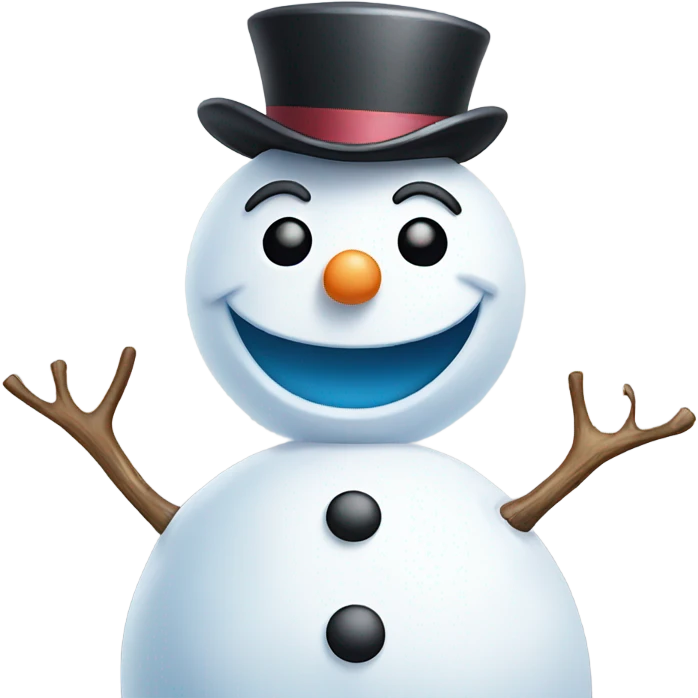 Snowman laughing emoji