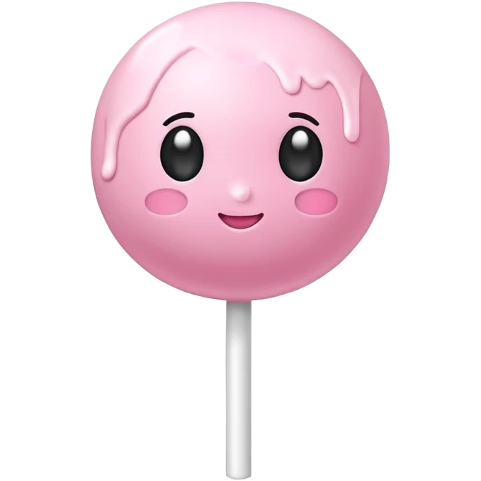 Baby pink cake pop emoji