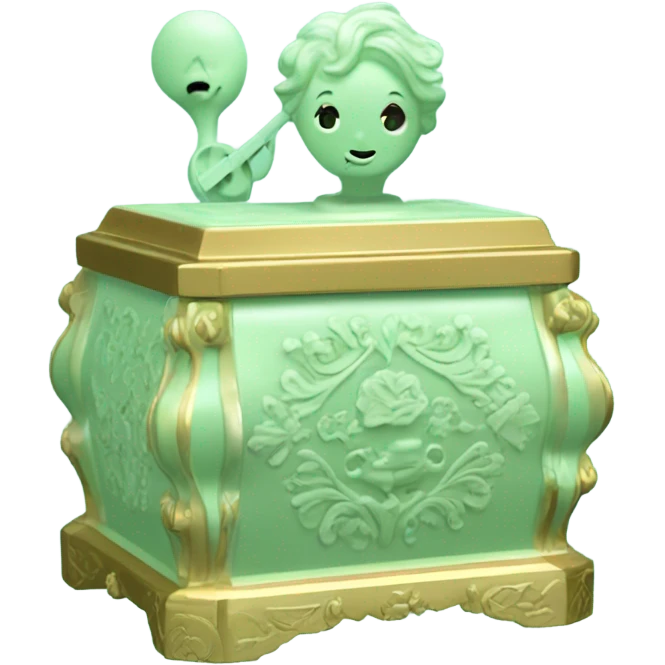 Music box mint green color  emoji