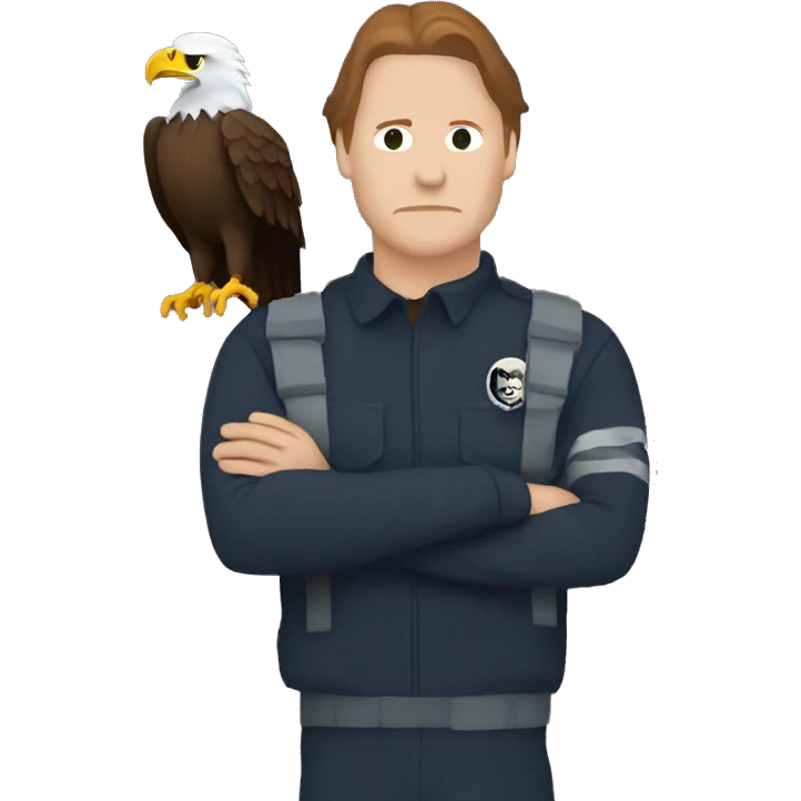 Michael Myers holding and eagle emoji
