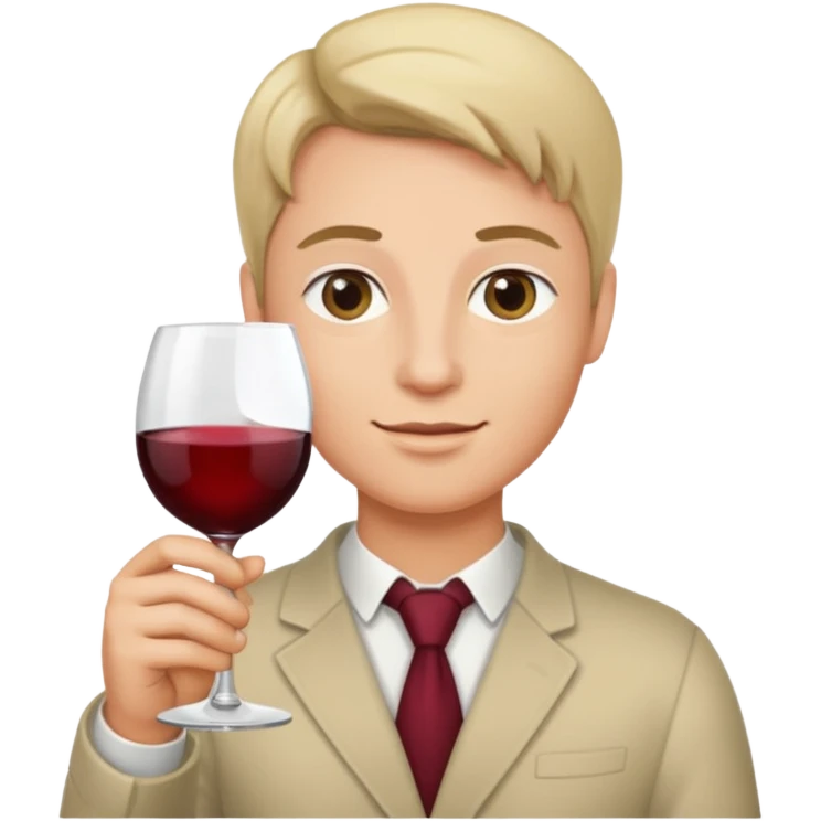 a person with a wine glass emoji