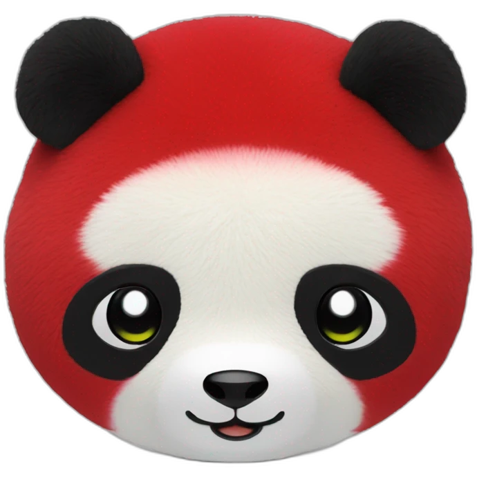 Panda rouge peluche emoji