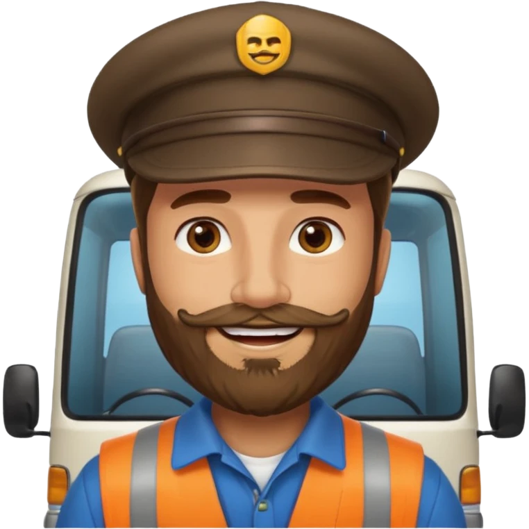 bearded minibus driver emoji