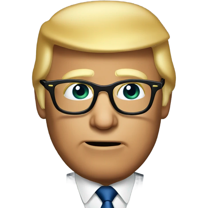 Trump with glasses emoji