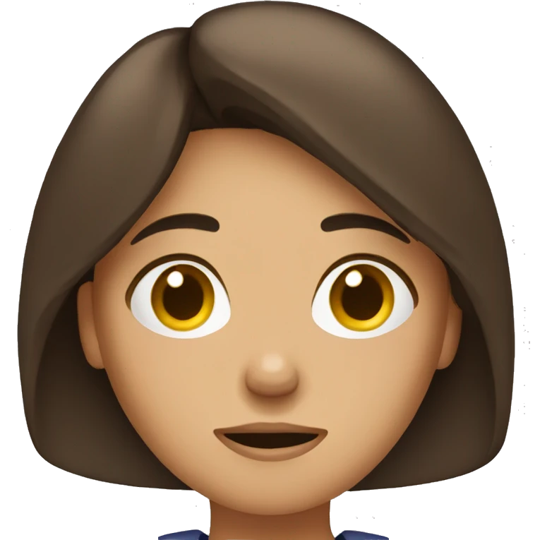 Tired brunette girl emoji
